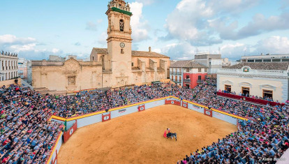 Imagen de la plaza de toros de Algemesí, Valencia, única en toda España