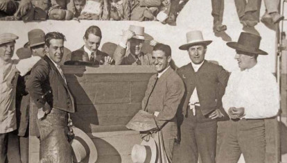 El Algabeño y Juan Belmonte en un tentadero en 1925