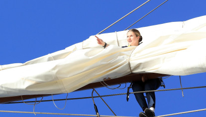 La Princesa Leonor a bordo del buque escuela Juan Sebastián de Elcano