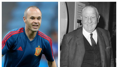 Andrés Iniesta y Santiago Bernabéu