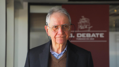 Rocco Buttiglione durante su visita a El Debate
