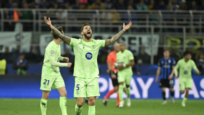 Inigo Martínez, durante el Inter de Milán - Barcelona