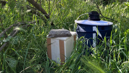 Imagen de una trampa instalada contra el mosquito del virus del Nilo