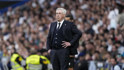 Carlo Ancelotti en el partido frente al Celta de Vigo