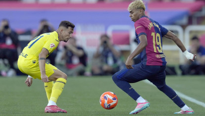 Lamine Yamal, durante el Barcelona - Villarreal