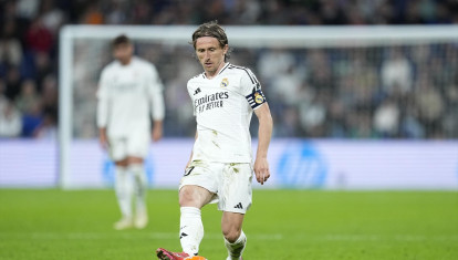 Luka Modric en un partido del Real Madrid esta temporada