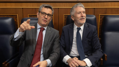 El ministro de la Presidencia, Relaciones con las Cortes y Justicia, Félix Bolaños y el ministro de Interior, Fernando Grande-Marlaska