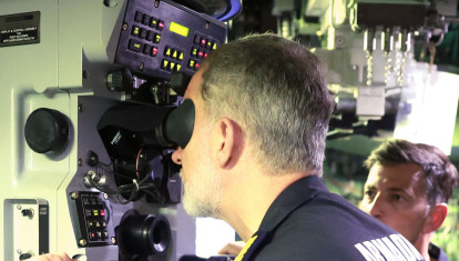 El Rey, en el submarino Isaac Peral, en el que este lunes ha realizado una inmersión