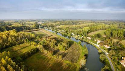 Vista aérea de las Marismas de Poitou, en la región de La Vendée.