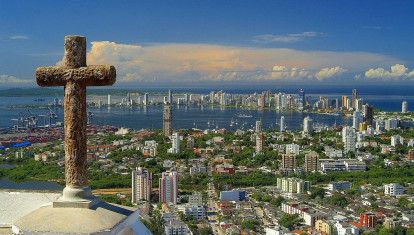Vista de Cartagena de Indias desde el cerro de La Popa.