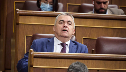 Santos Cerdán, secretario de Organización del PSOE, la semana pasada en el Congreso de los Diputados