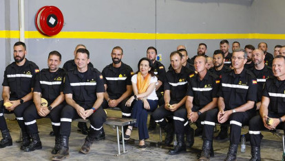La ministra Robles Visita al III Batallón de Intervención en Emergencias (BIEM III) de la UME en Bétera (Valencia)