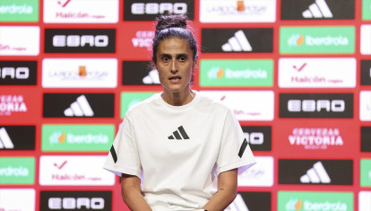 Montse Tomé durante la rueda de prensa por la convocatoria de España en la Eurocopa