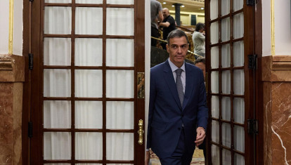 El presidente del Gobierno, Pedro Sánchez, durante una sesión de control al Gobierno, en el Congreso de los Diputados