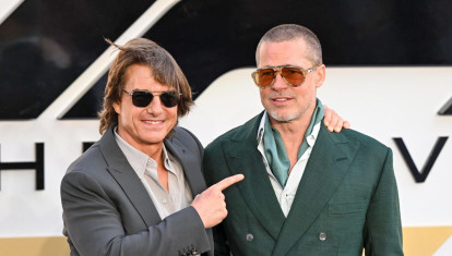 Brad Pitt y Tom Cruise en el estreno de la cinta en Londres .