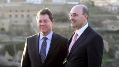 Page y el alcalde de Ágreda, en una imagen de archivo