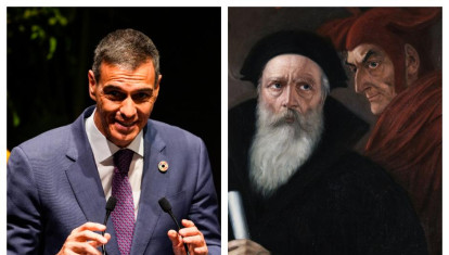 Pedro Sánchez y Fausto tentado por el diablo