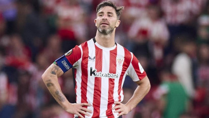 Yeray durante el partido que el Athletic disputó contra el Manchester United en San Mamés