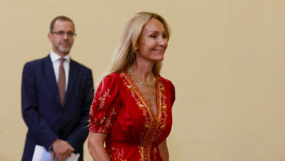 during a meeting with members of Patronato Princess Girona Foundation in Madrid on Thursday, 17 July 2025.
