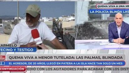 Carmelo, el testigo de Las Palmas sobre la joven de 17 años a la que intentaron quemar viva habla en el programa 'En boca de todos'