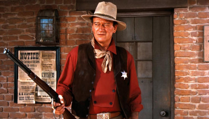 John Wayne, en un fotograma de Río Bravo
