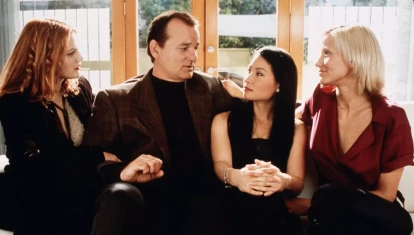 Bill Murray, Drew Barrymore, Cameron Diaz y Lucy Liu en Los ángeles de Charlie (2000)