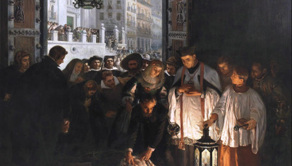 Óleo 'La muerte del conde de Villamediana', de Manuel Castellano