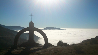Mar de nubes en el barranco de las Cinco Villas desde el Puerto del Pico