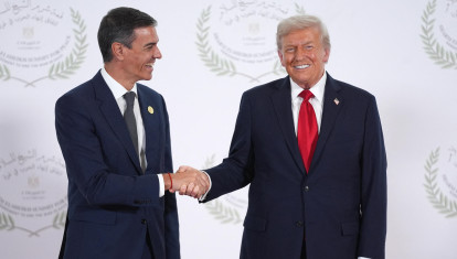 El presidente de Gobierno Pedro Sánchez y el presidente de EE.UU. Donald Trump