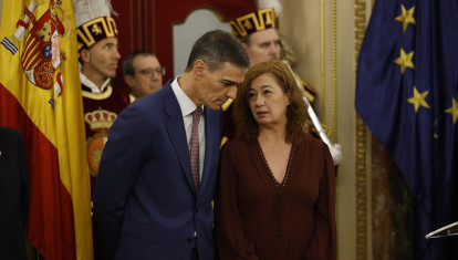 Pedro Sánchez y la presidenta del Congreso, Francina Armengol