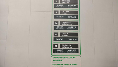 Imagen tomada en un supermercado de Mercadona