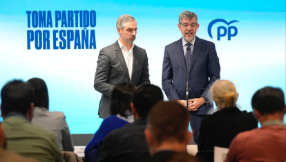 Los vicesecretarios económicos del PP, Alberto Nadal y Juan Bravo.