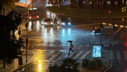 Día de lluvia en la ciudad de Valencia.
