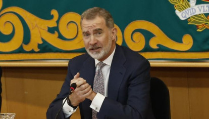 Don Felipe, en la Universidad Autónoma de Madrid, que visitó en 2023 al cumplirse 30 años de su licenciatura en Derecho