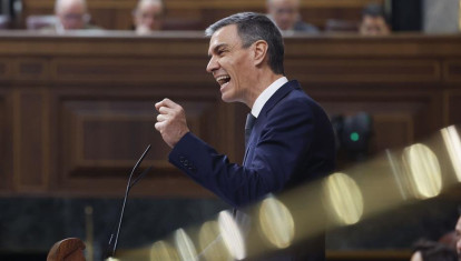 Pedro Sánchez, durante su intervención