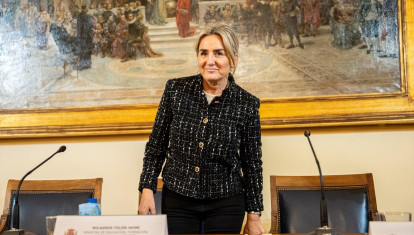 La ministra de Educación, Formación Profesional y Deportes, Milagros Tolón, durante el plenario del Consejo Escolar del Estado, a 12 de febrero de 2026, en Madrid (España). El Consejo Escolar del Estado (CEE) pide una nueva ley para reducir los ratios en las aulas y la jornada lectiva de los docentes tanto en centros públicos como concertados.
Gabriel Luengas / Europa Press
12/2/2026