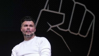 Gabriel Rufián, en un acto en Madrid