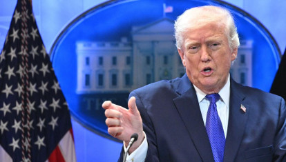 El presidente de Estados Unidos, Donald Trump, habla durante una conferencia de prensa en la Sala de Prensa Brady de la Casa Blanca