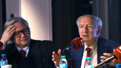 Andrés Amorós, durante la presentación de su libro, este jueves