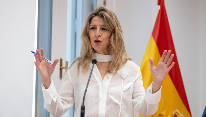 Yolanda Díaz durante la presentación del 