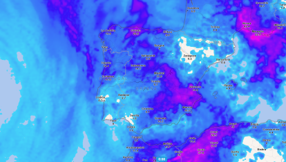 Precipitación acumulada hasta el miércoles por la noche