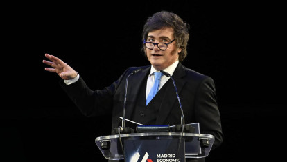 El presidente argentino, Javier Milei, en el Madrid Economic Forum