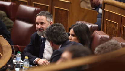 (Foto de ARCHIVO)
El presidente de Vox, Santiago Abascal, en el hemiciclo del Congreso de los Diputados
