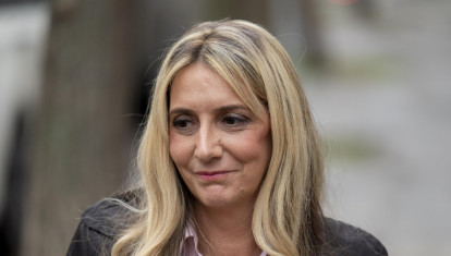 La Ex Miss Asturias, Claudia Montes, a su llegada al Tribunal Supremo,