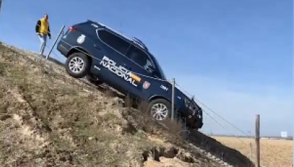 Imagen de uno de los vehículos durante las pruebas