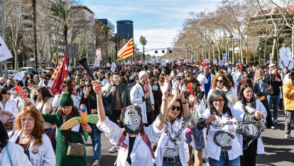 Protesta de médicos en Cataluña