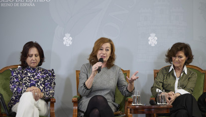 (Foto de ARCHIVO)
La presidenta del Consejo de Estado, Carmen Calvo; la presidenta del Congreso de los Diputados, Francina Armengol; y la fiscal general del Estado, Teresa Peramato; participan en un coloquio con motivo del 8M, Día Internacional de las Mujeres, organizado por el Consejo de Estado, a 10 de marzo de 2026, en Madrid (España). El Consejo de Estado ha organizado esta charla-coloquio bajo el título ‘Avances y desafíos en la protección jurídica de los derechos de las mujeres’

Jesús Hellín / Europa Press
10/3/2026