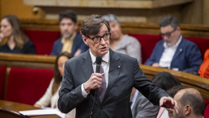 El presidente de la Generalitat de Cataluña, Salvador Illa, en el Parlament