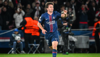 Joao Neves, en un partido con el PSG