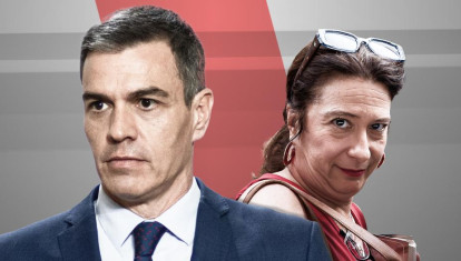 El presidente del Gobierno, Pedro Sánchez, y la fontanera del SOE